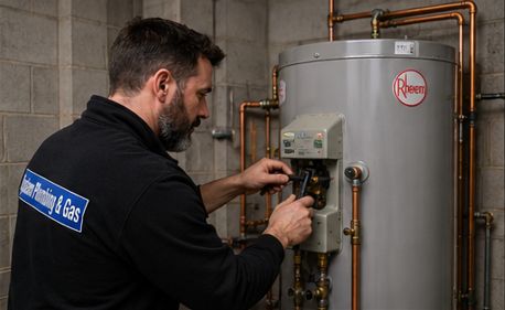 Hot water and plumbing installation work